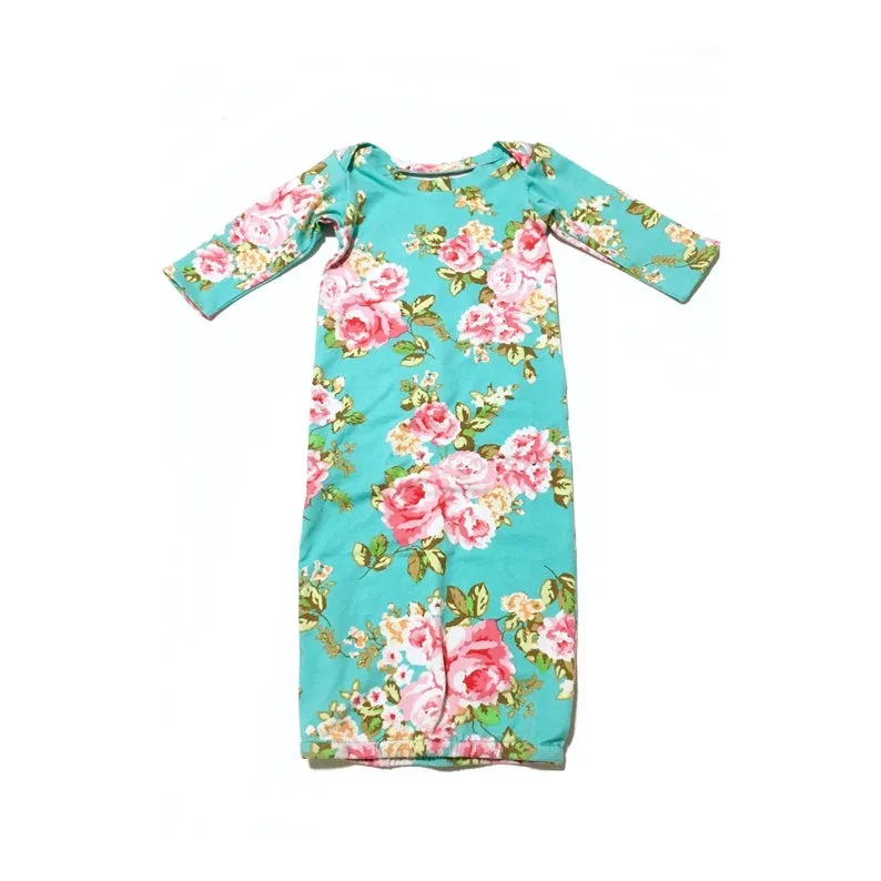 Newborn Floral Baby Gown