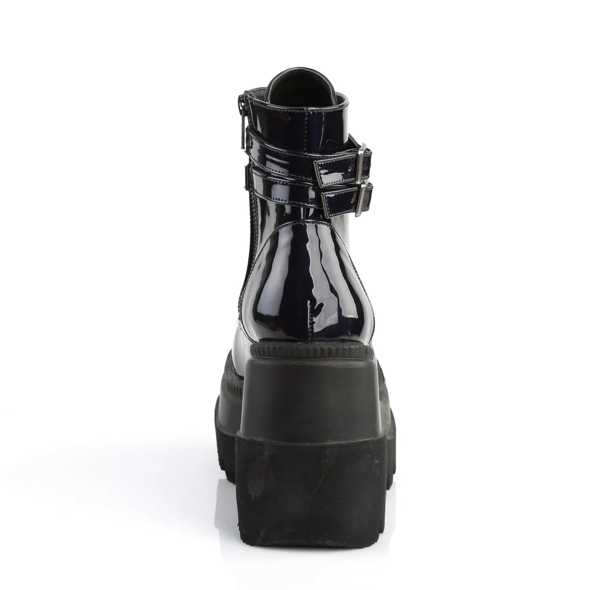 SHAKER-52 DemoniaCult Black Hologram Sexy Women's Ankle Boots (Alternative Footwear)