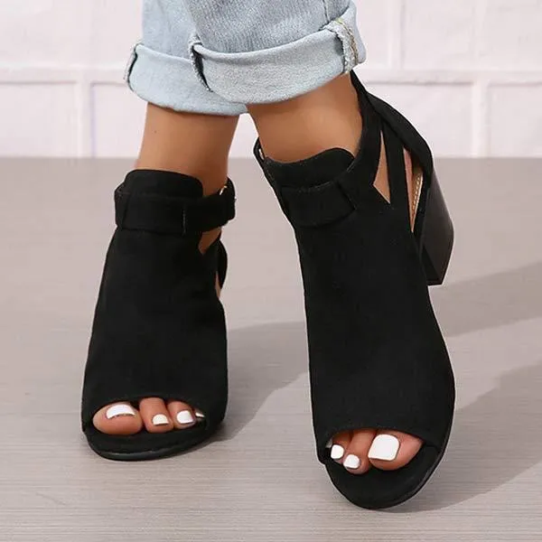 Women's Chunky Heel Buckle High Heel Sandals 33998205C