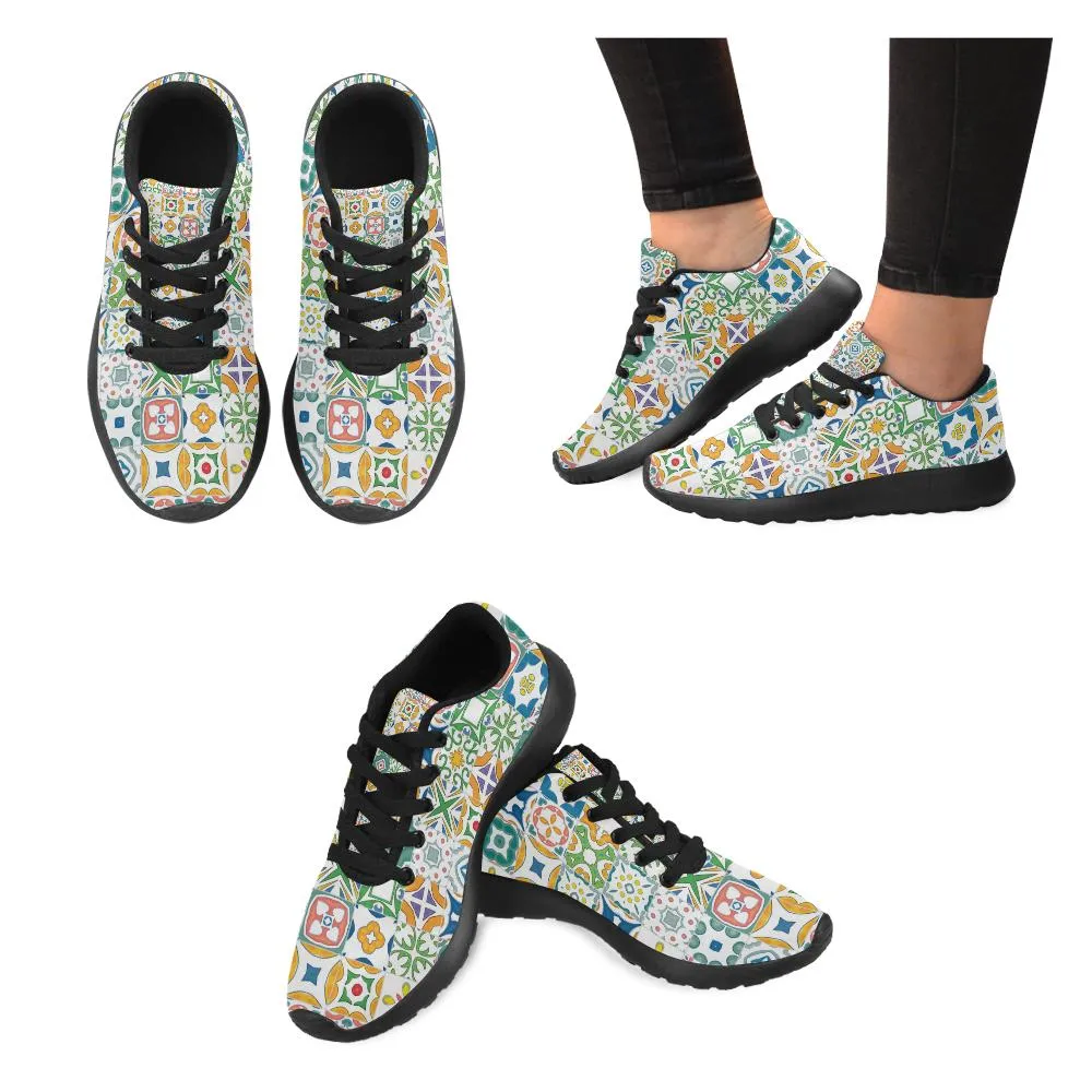 Zenzzle colourful abstract pattern print on Women's Running shoes Casual Lightweight Athletic Sneakers US size 6-15